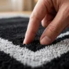 rug Hand Tufted Wool Rug – Black & Grey Border Minimalist Carpet