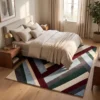 3 Hand Tufted Wool Rug – Multicolor Geometric Abstract Carpet
