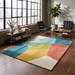Color Block Wool Rug – Mid-Century Modern Hand Tufted Area Rug