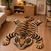 Handmade Tiger Wool Rug – Hand-Tufted Safari Animal Area Rug