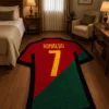 Football Jersey Rug – Handmade Sports Decor (Custom Colors & Sizes)