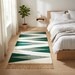 Handwoven Cotton Durrie Rug – Emerald Green Geometric Flatweave Area Rug