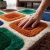 rug Hand Tufted Wool Rug – Geometric Colour Block Abstract Scandinavian Carpet