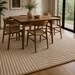Minimalist Wool Rug – Hand Tufted Textured Geometric Pattern | Cream Beige Japandi Area Rug