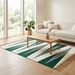 Handwoven Cotton Durrie Rug – Emerald Green Geometric Flatweave Area Rug