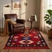 Tribal Kilim Rug – Bold Southwestern Colours with Handwoven Fringe