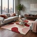 Modern Wool Rug – Abstract Organic Pattern Hand Tufted Area Rug