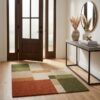 Hand Tufted Wool Rug – Modern Color Block Geometric Carpet
