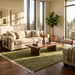 Olive Green Wool Rug – Scandinavian Japandi Hand-Tufted Area Rug