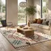 Boho Wool Rug – Hand-Tufted Tribal Geometric Area Rug
