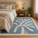 Hand Tufted Wool Rug – Soft Blue & Cream Scandinavian Area Rug | Organic Modern Minimalist Carpet