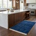 Scandinavian Wool Rug – Navy Blue Hand-Tufted Plush Area Rug