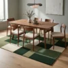 Green Patchwork Wool Rug – Hand Tufted Plush High Pile Area Rug