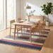 Handwoven Cotton Durrie Rug – Pastel Striped Flatweave Area Rug