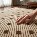 Geometric Cotton Durrie Rug – Handwoven Beige & Brown Striped Flatweave Rug