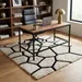 4 Plush Wool Rug – Ivory & Black Geometric Hand Tufted Area Rug