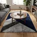 Hand-Tufted Wool Rug – Navy Blue Geometric Plush Shag Area Rug