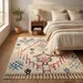 Boho Wool Rug – Hand-Tufted Tribal Geometric Area Rug