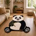 Hand Tufted Wool Panda Rug – Playful Nursery & Kids Room Area Rug