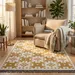 Mustard Geometric Kilim Rug – Handwoven Cotton Flatweave Durrie