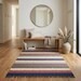 Handwoven Cotton Durrie Rug – Pastel Striped Flatweave Area Rug