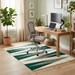 Handwoven Cotton Durrie Rug – Emerald Green Geometric Flatweave Area Rug