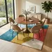Color Block Wool Rug – Mid-Century Modern Hand Tufted Area Rug