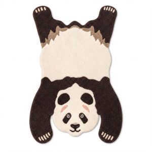 home Panda Kids Rug – Hand-Tufted Wool Panda Area Rug for Nursery & Playroom