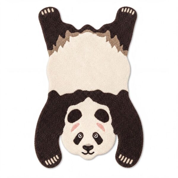 Panda Kids Rug – Hand-Tufted Wool Panda Area Rug for Nursery & Playroom